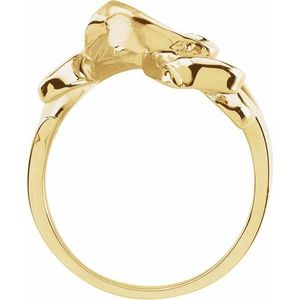 Anillo Romántico Stuller Freeform 5090:6110P, Chapado en Oro de 10KY, Incrustaciones de Diamantes de Corte Ovalado, Estilo Eternidad Moderno para Chicos y Chicas - Product Image 2
