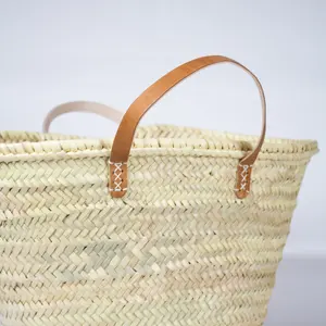 Bolso con cesta de cuero Ir a la playa Logotipo personalizado aceptable OEM en fábrica de Vietnam Artesanía hecha a mano HNH - Product Image 2