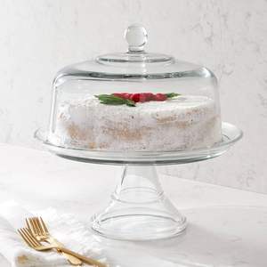 Deluxe Glass <b>Cake</b> <b>Stand</b> With <b>Dome</b> Combining Practical Protection And Luxurious Dessert Presentation Style - Product Image 1
