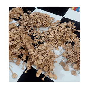 ช้อนตักซุปไม้ด้ามจับยาววัสดุธรรมชาติทำมือผลิตจากเวียดนาม - Product Image 2