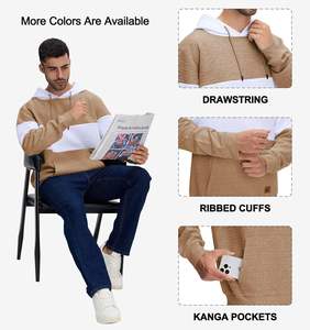 2025 hombres Casual moda Joker sublimación pulóver Sudadera con capucha mejor calidad divertido de gran tamaño transpirable diseño sólido patrón OEM - Product Image 4