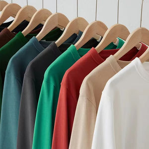 Camiseta de calle de algodón en blanco de alta calidad, camiseta de gran tamaño con hombros caídos, camiseta de hombre con logotipo impreso de peso pesado - Product Image 3