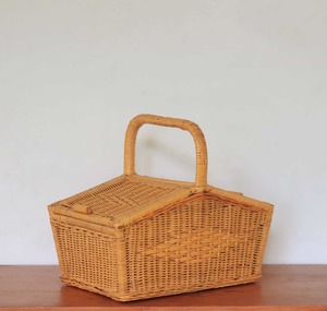 ตะกร้าปิกนิกหวายทำด้วยมือตะกร้าสานธรรมชาติสำหรับปิกนิกกลางแจ้งที่เก็บของและของตกแต่งบ้าน - Product Image 5