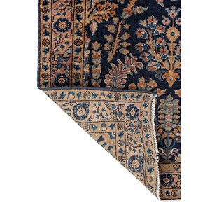 Aalam พรมขนสัตว์ผูกปมลายดอกไม้สีฟ้า Pae-6451สำหรับใช้ในบ้านจากพรมในเมืองชัยปุระ - Product Image 5