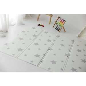 Tapis de jeu double face 120x130x1cm pliable pour bébé, non toxique, en mousse XPE, imperméable et léger, coloré, numérotation et route. - Product Image 6