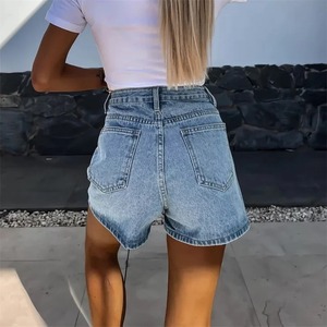 Stylish Stone Printed Denim Shorts 2025 Premium Washed <b>Women's</b> Shorts New Customize Summer <b>Jeans</b> Shorts for <b>Women</b> - Product Image 4