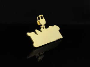 Pendentif personnalisé en acier inoxydable Hip Hop avec CZ et diamants glacés - Product Image 4