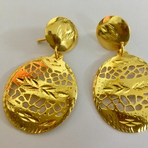 Best Selling 18K Micro Gold Plated Handmade Earrings for European Women Latin America's Party Vintage Zircon High Quality Chains - Product Image 1