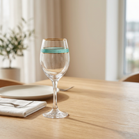 Verres à cocktail rouges, gobelets en verre, écologiques, couleur personnalisée, luxe, verres à pied transparents