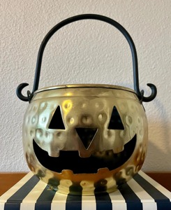 Vieux métal rustique Halloween célébration bougeoir lanterne bougie pot prix de gros de l'usine - Product Image 2