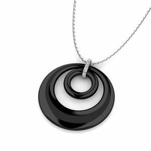 Latest Stainless Steel <b>Pendant</b> <b>Necklace</b> Collar <b>Black</b> Rings <b>Pendant</b> <b>Necklace</b> Anniversary for Your Love's - Product Image 3
