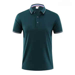 Polo formel de grande taille pour hommes, tissu en jersey respirant, manches courtes à séchage rapide avec logo personnalisé - Product Image 1