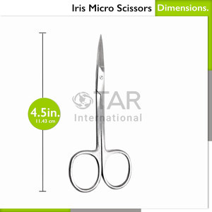 Iris กรรไกรผ่าตัดขนาดเล็กกรรไกรสำหรับห้องแล็บกรรไกรผ่าตัดแบบตรงจุดเล็กๆเครื่องมือทางการแพทย์สำหรับนักเรียนพยาบาลแพทย์ห้องปฏิบัติการ - Product Image 3