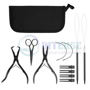 Prix pas cher Kit d'outils d'extension de cheveux pince en acier inoxydable ensemble d'outils Microlink pince ouvre pince Oxford tissu sac outil de boucle de cheveux - Product Image 6