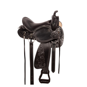 Sillín de caballo de último diseño para montar a caballo cómodo de la mejor calidad hecho en cuero de Pakistán mejor venta de Carreras de Caballos - Product Image 4