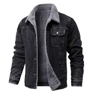 Chaqueta vaquera para exteriores para hombre de último diseño 2025, chaqueta vaquera cortavientos de invierno informal lisa de estilo callejero para hombre - Product Image 1