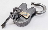 Cadenas en fer antique Vintage rustique Vintage Pirate trésor anglais coffre coffre serrure de porte travail antique serrure en fer et serrure à clé