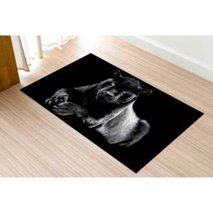 Alfombra Jaguar Negra: Alfombra Antideslizante con Estampado Animal, Alfombra Suave con Pelo Corto - Product Image 1