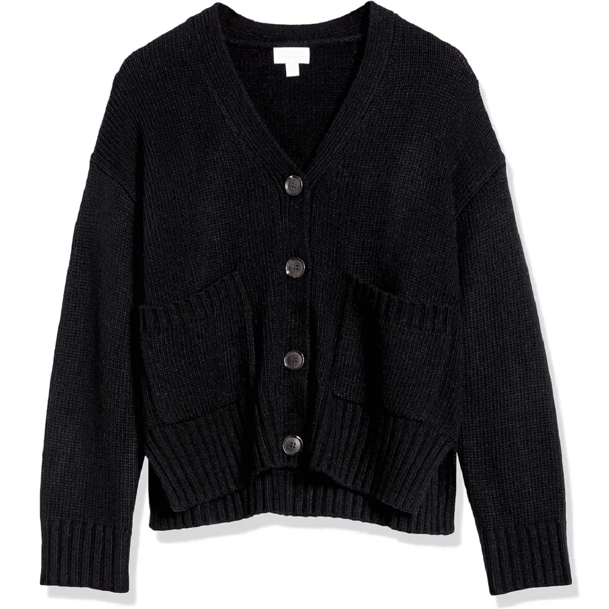 Venta al por mayor Brigitte Chunky Button Front Pocket acanalado Oversized V Neck Casual Sweater Knitted Cardigan de Bangladesh Factory