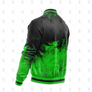 Best Selling Men Varsity <b>Jacket</b> for Winter, High Quality <b>Fleece</b> Fabric, Casual Street Style, Stand Collar, Zipper Closure - Product Image 5