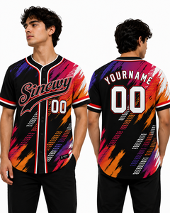 Maillot de baseball Sinewy personnalisé avec nom et numéro, impression par sublimation, évacuation de l'humidité, unisexe, adulte, manches courtes, toutes saisons - Product Image 6