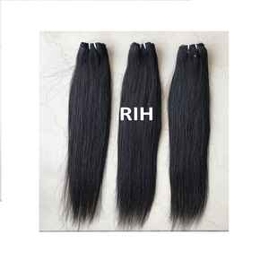 Mèches indiennes naturelles Remy, cheveux lisses, doux et soyeux, cool, 10A, pour extensions de cheveux humains, bruts, non traités - Product Image 1
