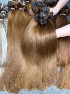 Mejor precio de fábrica 100% Extensiones de cabello humano crudo vietnamita Color recto natural Todos los tamaños Genius Weft Hair Bundles Vendedores - Product Image 3