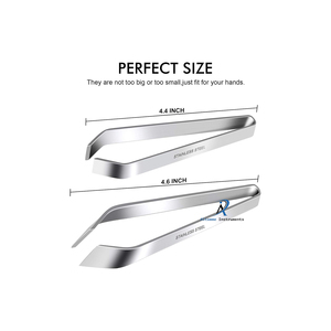 Stainless Steel Fish Bone Tweezers Remover Flat & Slant Tip Pin Bone <b>Puller</b> Seafood Deboning Tool for Kitchen Accessories - Product Image 2