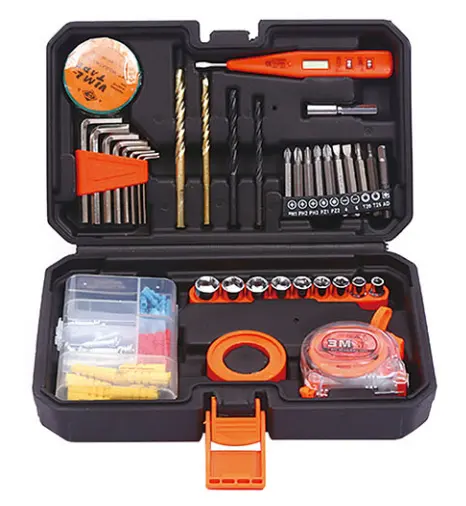 صندوق أدوات خاص لأعمال النجارة مع مجموعة متنوعة من أدوات المثقاب اليدوية لأعمال النجارة من طراز