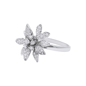 Oferta Exclusiva en Anillos Florales de Oro Blanco con Incrustaciones de Diamantes Genuinos para Mujer de Memoria Jewels, Formas de Flores, Precio al por Mayor - Product Image 4
