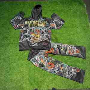 2025 New Arrival Men Printed Cotton <b>Polyester</b> <b>Tracksuit</b> In Reasonable Price Customized Running Gym Men <b>Tracksuits</b> OEM Service - Product Image 1