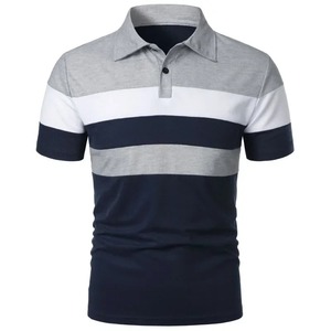 Camiseta de polo personalizada para hombre, de secado rápido Camiseta de punto de poliéster 100% transpirable, camiseta de golf de talla grande en blanco por sublimación - Product Image 1