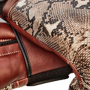 ถุงมือมวยหนังงูสำหรับผู้ใหญ่รุ่นที่มีจำนวนจำกัดถุงมือชกมวยหนังแท้พิมพ์ลาย2025โลโก้ได้ตามต้องการ - Product Image 4