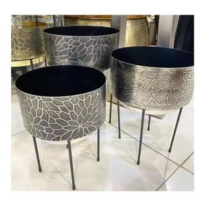 Maceta de decoración para sala de estar, diseño antiguo, maceta de cobre de oro rosa, contenedor de hierbas para uso en el jardín - Product Image 6