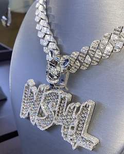 Pendentif Hip Hop personnalisé en diamant de haute qualité pendentif en argent sterling 925 - Product Image 6