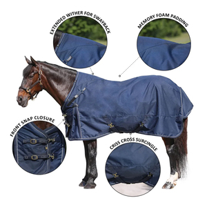 Couvertures de participation personnalisées Armorflex Challenger Vtek Senior pour chevaux Tapis en tissu imperméable pour chevaux avec rembourrage en coton - Product Image 1