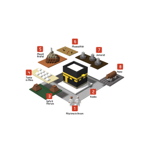 Meilleur prix, bon produit, unisexe, multicolores, blocs ABS TAKVA pour enfants, pèlerinage à la Mecque, ensemble Kaaba, blocs musulmans, Eid islamique - Product Image 1