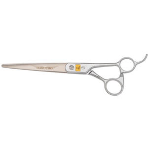 Ciseaux de coiffure Hakucho SUPER 30 D, lame incurvée en acier inoxydable, pointe acérée, manche en céramique et plastique, pour coupe et effilage des cheveux - Product Image 1