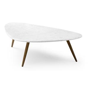 Mesa de Centro con Base de Madera y Tapa de Mármol de Forma Irregular, Muebles de Interior de Primera Calidad, Mesa de Centro Más Vendida - Product Image 1