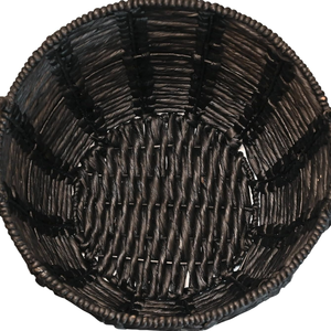 Meilleure vente écologique jacinthe d'eau panier solide noir à la main paniers de rangement paniers en osier pour la décoration intérieure organisateur - Product Image 2