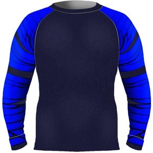 Rashguard de Manga Larga Personalizado al por Mayor 2026, Spandex/Poliéster Premium, Logotipo Personalizado, Diseños Sublimados para Hombre, Talla Grande - Product Image 1