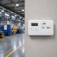 Thermostat mural non programmable à 3 vitesses pour ventilo-convecteur industriel, 220V & 24V, en PC+ABS ignifuge, pour CVC hospitalier