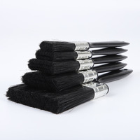 Pinceau plat industriel de 3 pouces à poils mélangés, manche en plastique durable, robuste pour peinture à l'huile, acrylique, vernis, teinture, murs et bois