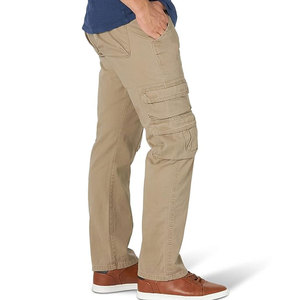 Pantalon en toile pour homme, coupe droite, taille élastique, personnalisable, léger, coton et polyester, design décontracté, personnalisable - Product Image 2