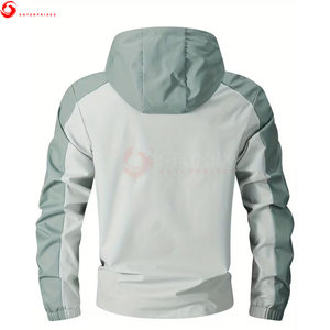 Wholesale Canvas <b>Thin</b> Windbreaker <b>Jacket</b> Latest Style Customized Logo Windproof for <b>Men</b> - Product Image 2