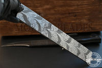 Billet d'acier damas personnalisé fait à la main de haute qualité vierge pour la fabrication de couteaux couteau vierge à lame fixe