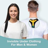 Correcteur de posture réglable en polyester et coton avec support dorsal, conception imperméable et protection
