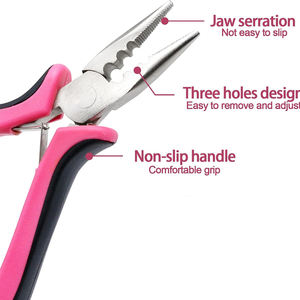 Pince à cheveux professionnelle pour extensions de cheveux, outil pour l'installation d'extensions de cheveux à micro-anneaux, nano-anneaux et perles, pince à cheveux en acier inoxydable - Product Image 6
