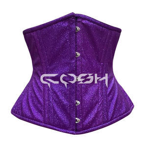 Corsé Morado Brillante con Cierre Frontal, Corsé Glamuroso para Fiestas - Product Image 1
