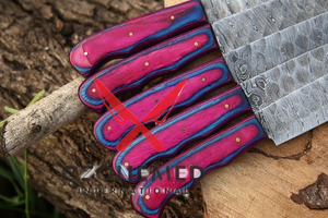 Ensemble de couteaux réutilisables en acier inoxydable Damas de qualité supérieure faits à la main pour une utilisation en cuisine ensemble de couteaux de chef professionnels - Product Image 5